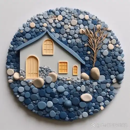 石头拼贴装饰画,一起玩起来吧