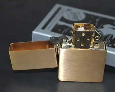 原装正品zippo芝宝打火机-绝版收藏-2015-16年纯铜1935复刻外铰链