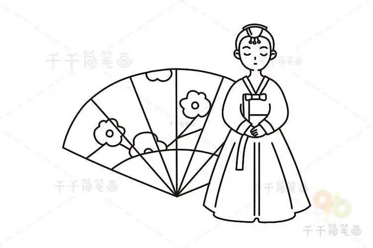 韩国简笔画手绘