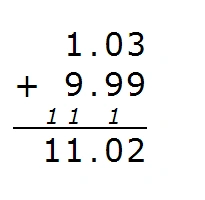 小数加法竖式计算题