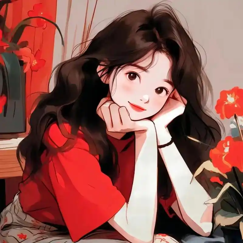 2024龙年新年喜庆红色系女生头像 #跨年创作挑战赛