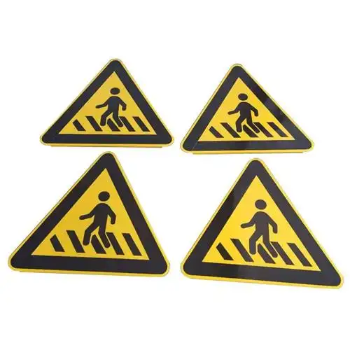 交通标识牌人行道警示三角标牌反光标识道路指示牌加工定制