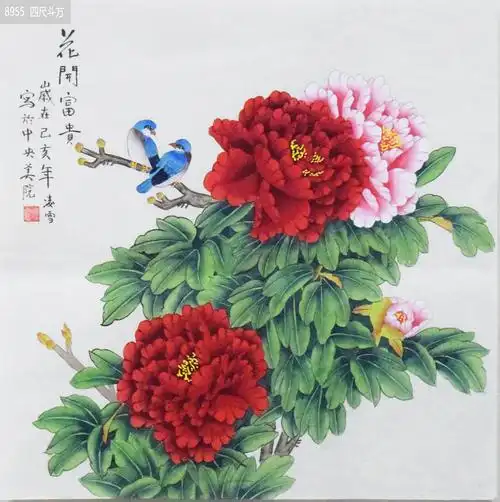 凌雪老师四尺斗方工笔花鸟