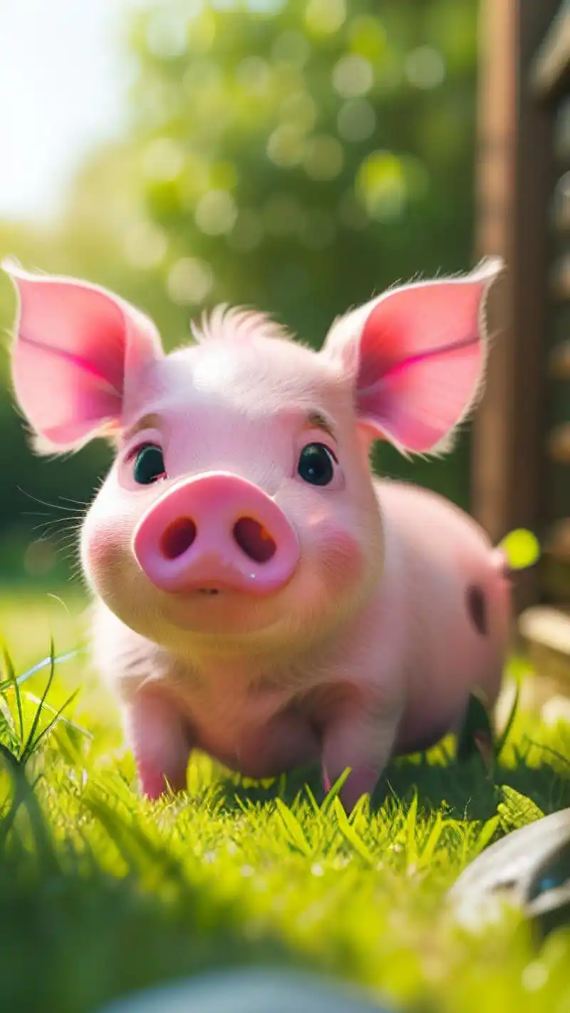来看看这组草丛中的可爱小猪壁纸吧~9991 是不是感觉超级治愈呢?