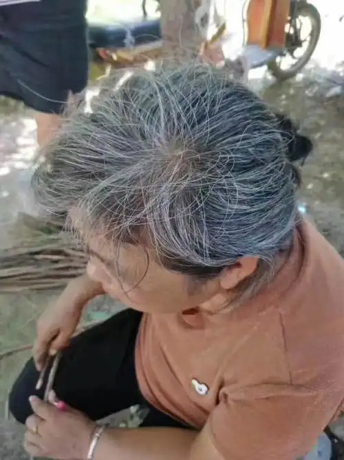 妈妈的头发白了 看着就难受 又不想让她去理发店染那样太伤身体啦 有