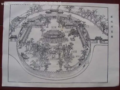 团城游览图(16开),旅游景点门票,单项建筑风景-->