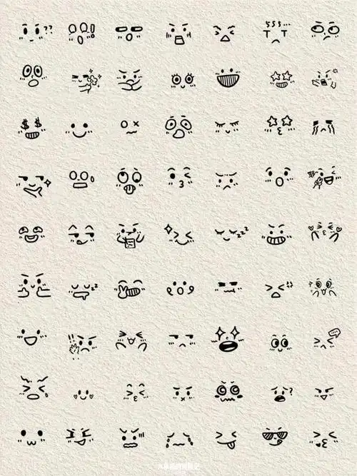 画简笔画搞怪可爱表情手绘简笔画可爱小图案手帐简单简笔画可爱小图案