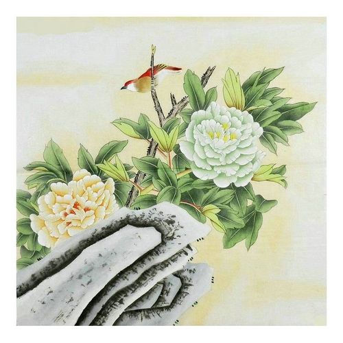 工笔画牡丹国画纯手绘字画中式客厅办公室装饰画四尺斗方成品作业