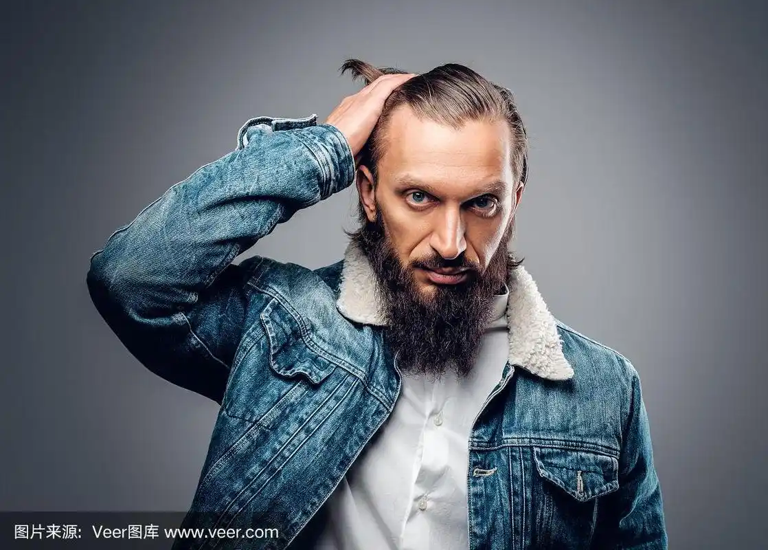 络腮胡子,男性,长发,美,水平画幅