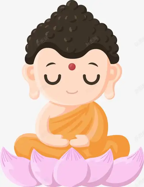 卡通可爱佛像图