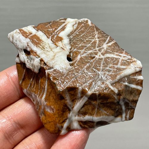 新疆哈密南湖戈壁奇石稀有品种经脉纹路满纹天然原石手把件小摆件【5