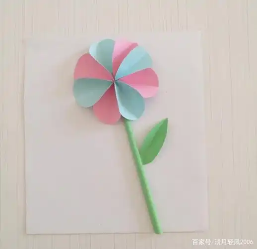 幼儿园手工,简单花朵贺卡制作教程,中班的孩子能学会