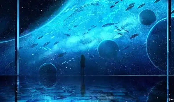 手机壁纸的商业插画画法原画人二次元场景插画教程jw