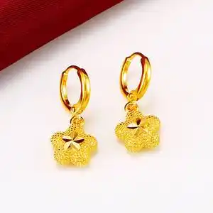 24k黄金耳钉999足金转运珠耳坠女520结婚送礼自用黄金耳环妈妈款