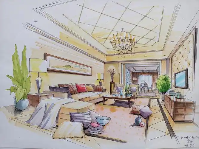 室内设计马克笔手绘