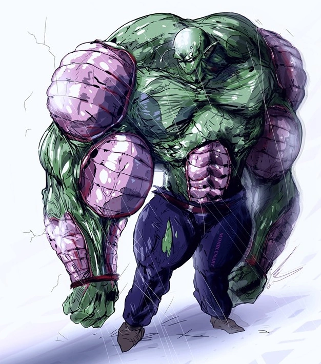 原创外国大神创作巨臂化动漫角色埼玉力大无穷路飞肌肉超四档