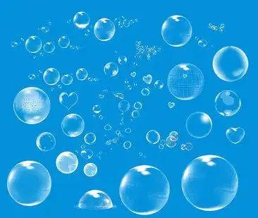 白色透明泡泡设计素材