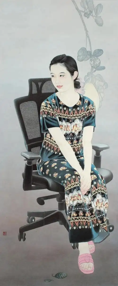 艺评丨陈官鹏:唯韵清扬——评李峰工笔人物画中的气韵之美-新湖南