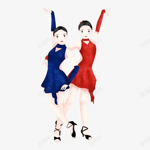 拉丁舞卡通人物小女孩