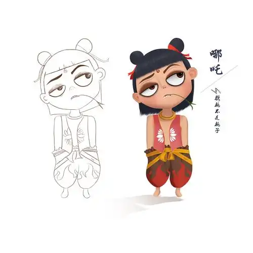 哪吒|动漫|动画片|樱桃不是桃子 - 临摹作品 - 站酷 (zcool)