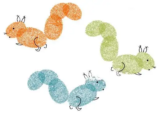 手指印画发挥孩子无限的想象力和创造力