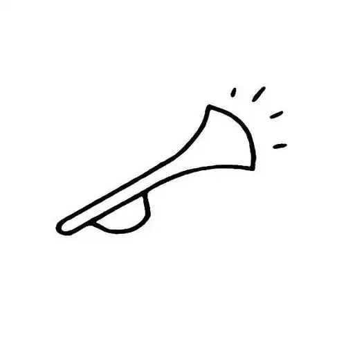 简单的小号画法乐器类-儿童简笔画大全