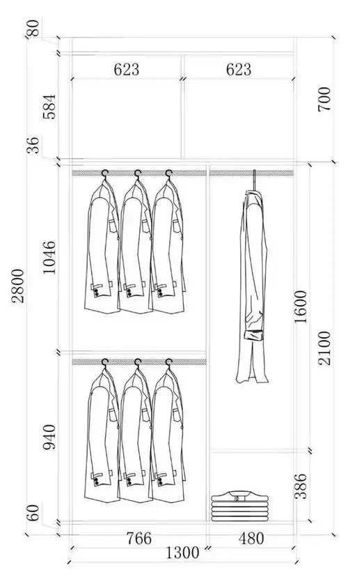 giessegi60张逆天版衣柜布局尺寸图真是实用到家了好用意大利家具