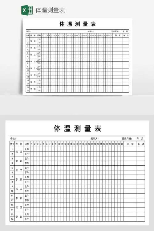 体温测量表