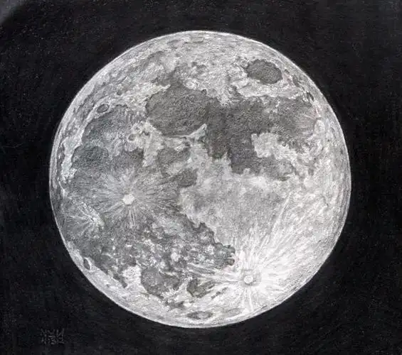 教你利用铅笔画出月亮!