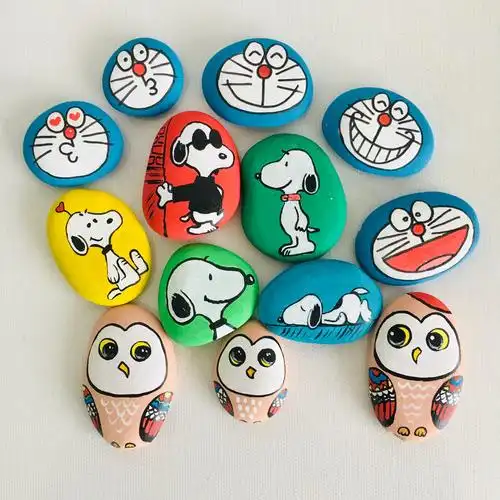 石头画半成品手工材料包幼儿园幼师美术亲子作业动手生日毕业礼物