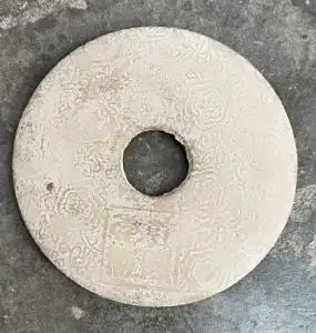 古玩古董收藏 高古玉老玉 玉器老玉璧 出土 平安扣摆件 乾隆年制