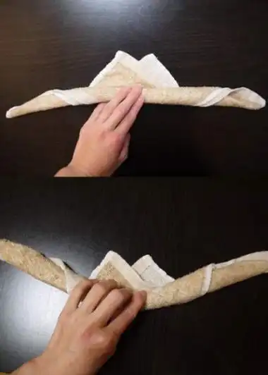 【diy毛巾兔折叠法】萌萌哒兔纸 ~你学会了吗?