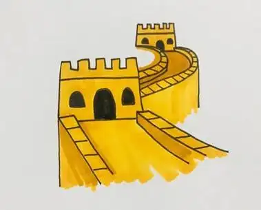 关于长城的简笔画 - 简单简笔画