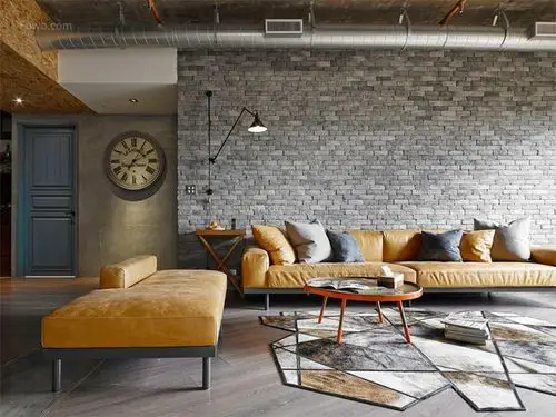 现代个性工业风客厅装修