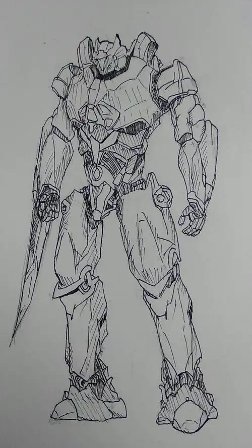 简笔画环太平洋机器简笔画环太平洋机甲简笔画隐形浪人环太平洋里的