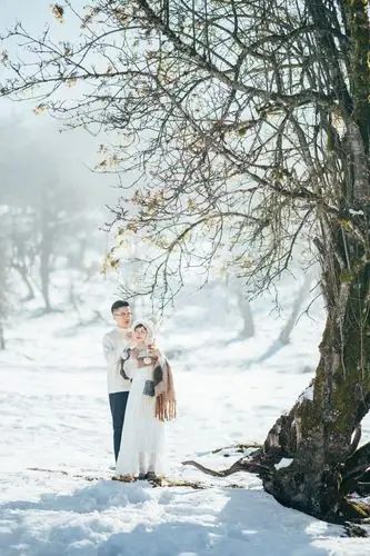 冬天雪景这么拍才好看,成都婚纱照