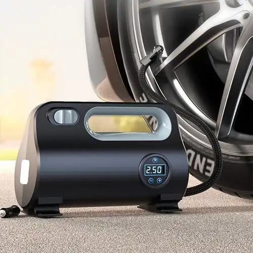 闪电客车载无线充气泵车用便携式汽车用打气泵电动轿车轮胎高压打气筒