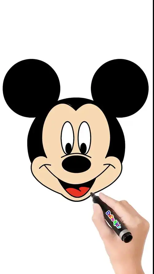 米老鼠#怎样画米奇老鼠简笔画迪士尼绘画卡通画宝宝学画画少儿一步一