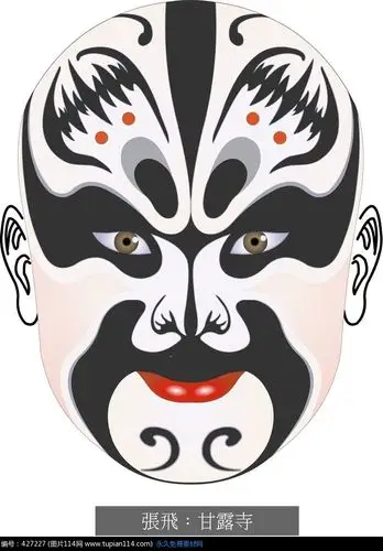 京剧人物脸谱之张飞甘露寺psd分层素材