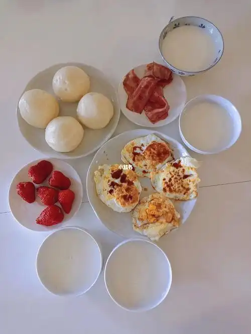 一家四口人的早餐,元气满满