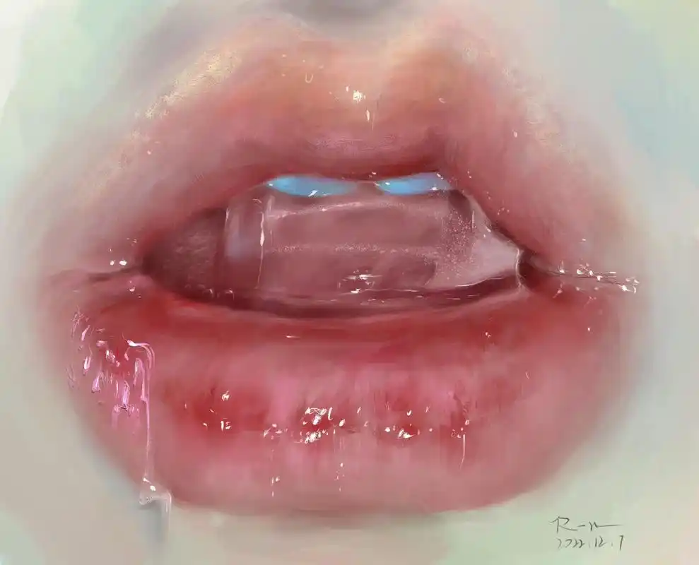 来打卡啦.#厚涂头像 #厚涂 #嘴巴 #五官挑战 #厚涂练习 - 抖音