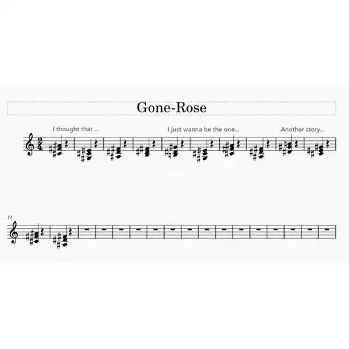gone-rosé钢琴弹唱伴奏谱_钢琴_伴奏_弹唱_the one怎么样_rose朴彩英