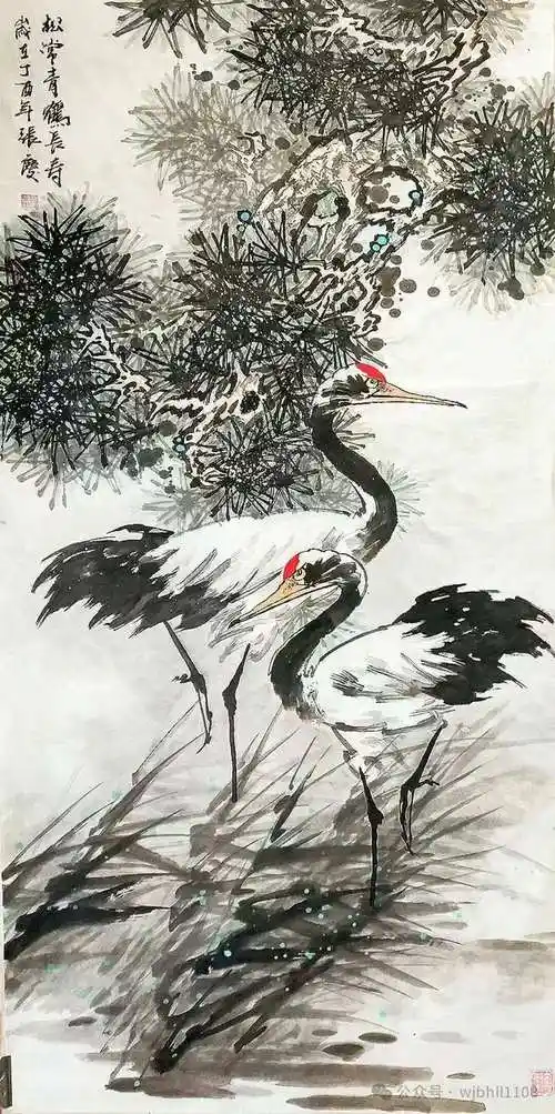 国画～仙鹤作品集(二)