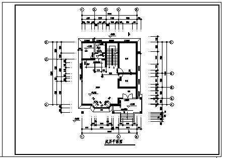 别墅设计_某二层砖混结构带隔热层私人别墅全套建筑施工cad图纸_居住