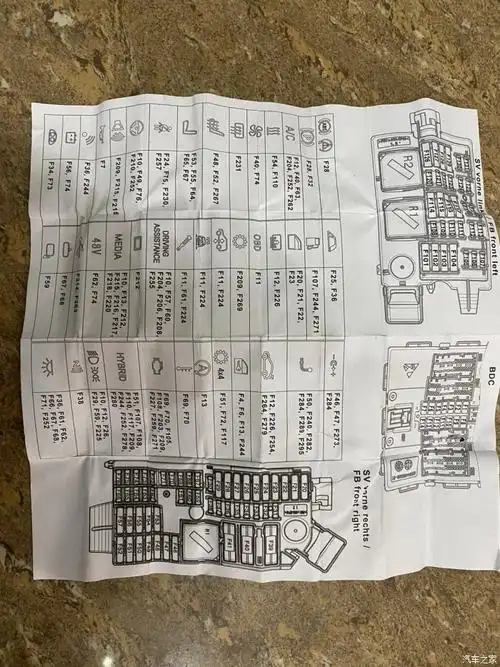 求宝马x328豪华版后备箱保险丝盒图纸