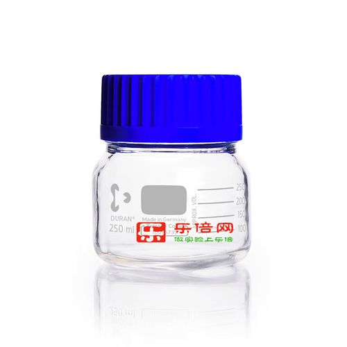 肖特duran广口试剂瓶玻璃食品级储存瓶gl80液相发酵 250ml(含瓶子 蓝
