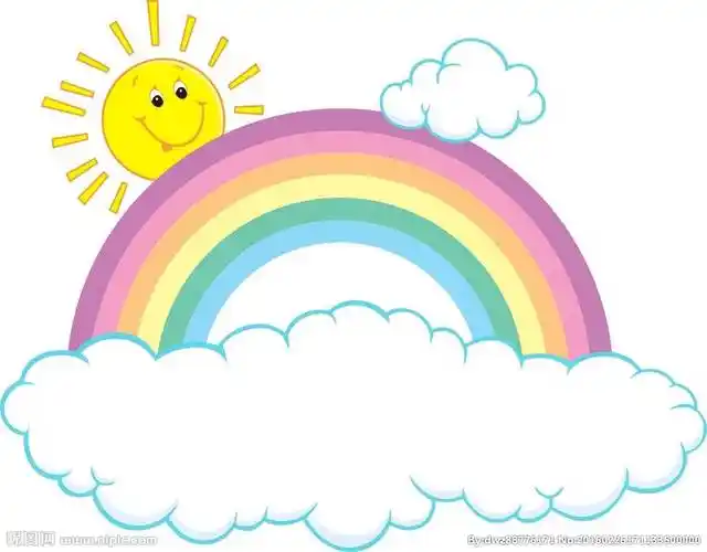 彩虹简笔画图片美丽的彩虹简笔画图片