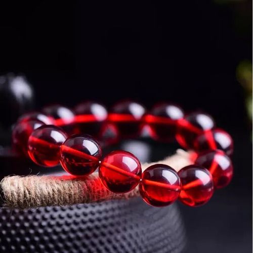 dolv血珀手串缅甸手链本命年女生日礼物补气血琥珀蜜蜡原石男女款