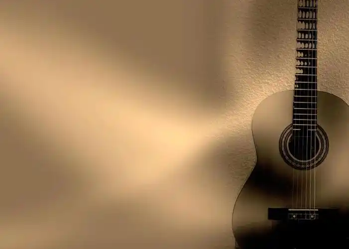 浅蓝色吉他背景