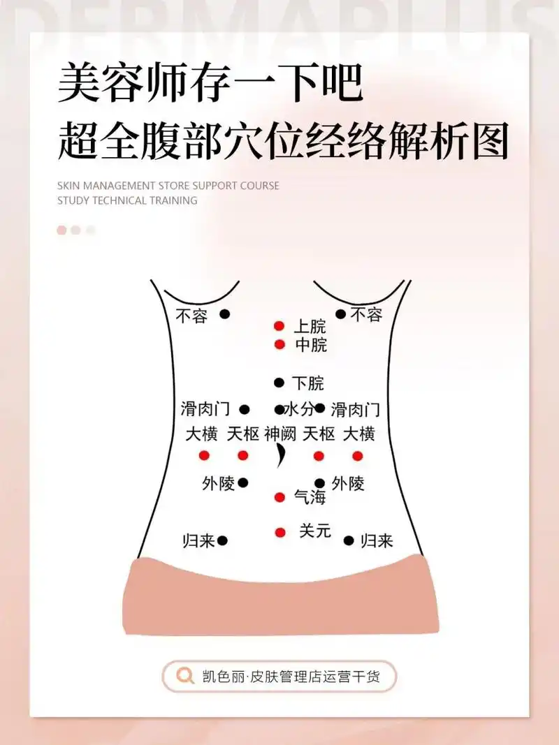 超全腹部穴位经络解析图|美容师存一下吧 神阙: 位置:位于脐窝正中